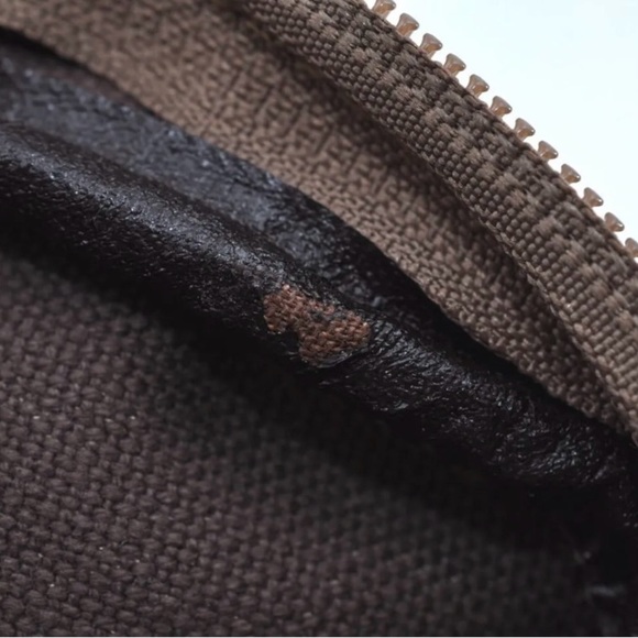 YVES Saint Laurent Coated Canvas Clutch/Handbag/Toiletry/ Cosmetic Bag - Picture 11 of 11